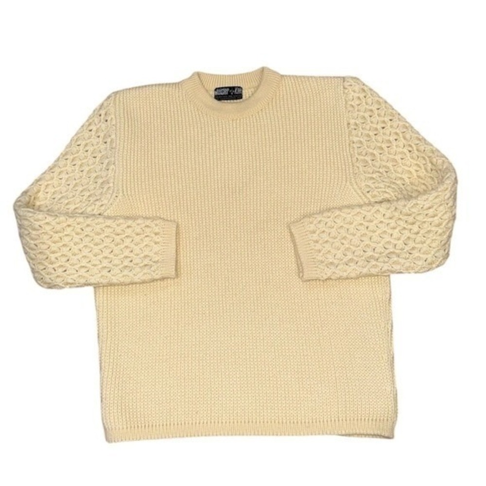 MEISTER KNIT Vintage 60s/70s Austrian Wool Textured Sleeve Sweater | Women's S/M